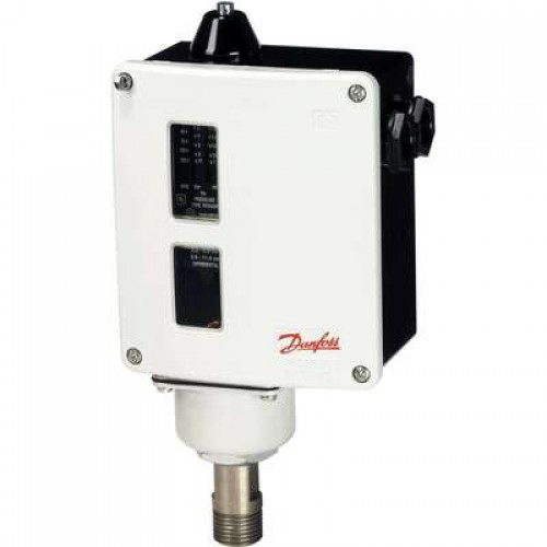 DANFOSS 017-523866 — Реле давления RT для тяжелых условий эксплуатации, диапазон настройки уставки 0,2-6 бар, дифференциал 0,25 бар, присоединение G 3/8 