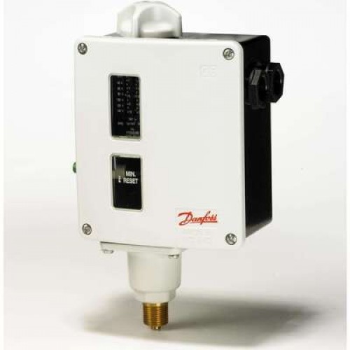 DANFOSS 017-523966 — Реле давления RT200 для тяжелых условий эксплуатации, диапазон настройки уставки 0,2-6 бар, дифференциал 0,25 бар, присоединение G 3/8 