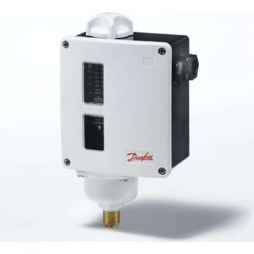 DANFOSS 017-529166 — Реле давления RT для тяжелых условий эксплуатации, диапазон настройки уставки 0,2-3 бар, дифференциал 0,08-0,25 бар, присоединение G 3/8 