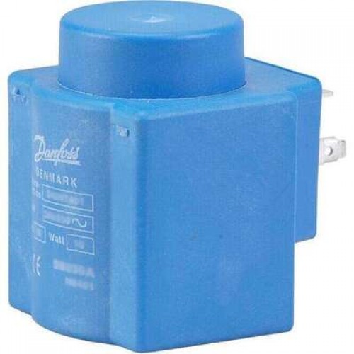 DANFOSS 018F7397 — Катушка электромагнитная BB024DS, напряжение питания 24 В постоянного тока, мощность 18 Вт, присоединение защелкой 