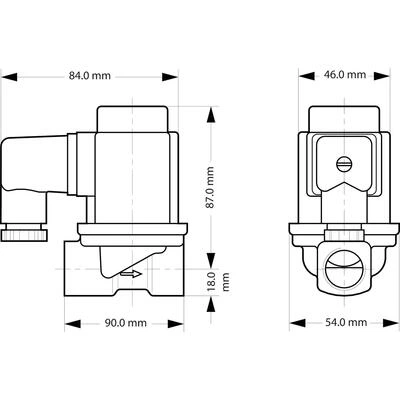 DANFOSS 032U538202 — Клапан электромагнитный EV251B, присоединение G 3/4", материал уплотнения NBR, нормально закрытый 032U538202