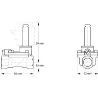 DANFOSS 032U7115 — Клапан электромагнитный EV220B, присоединение внутренняя резьба G 1/2", материал уплотнения EPDM, нормально закрытый 032U7115