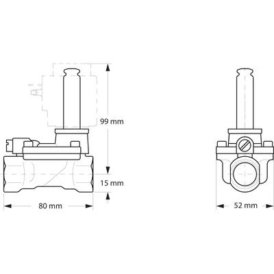 DANFOSS 032U7115 — Клапан электромагнитный EV220B, присоединение внутренняя резьба G 1/2", материал уплотнения EPDM, нормально закрытый 032U7115