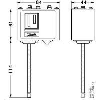 DANFOSS KP1 Реле давления -0,9-7 бар 060-110966