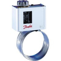 DANFOSS 060L110166 — Реле температуры (термостат) KP 61, IP 30/44, диапазон регулирования -30...15 °C, длина трубки 5 м 060L110166