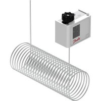 DANFOSS 060L126766 — Реле температуры (термостат) KP 61, IP 30/44, диапазон регулирования -30...15 °C, длина трубки 3 м 060L126766