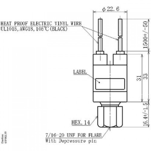 DANFOSS ACB 2UB514W Реле давления(пр. класс 0153521802) 