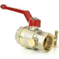 DANFOSS 065B8219 — Латунный шаровой кран BVR-D с внутренней резьбой и спускным элементом, DN 32, PN 40, управление — рычаг, алюминий, корпус — латунь CW617N 065B8219