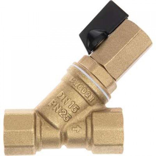 РИДАН FVR-DR 065B8341R — Фильтр сетчатый со сливным краном DN15, PN25, Т от -20 °С...130 °С; материал корпуса латунь CW602N 