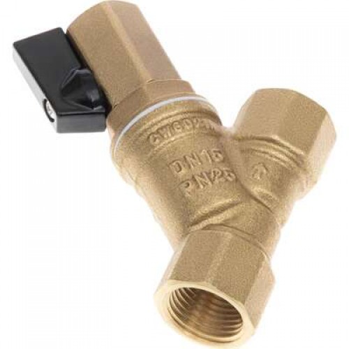 РИДАН FVR-DR 065B8343R — Фильтр сетчатый со сливным краном DN25, PN25, Т от -20 °С...130 °С; материал корпуса латунь CW602N 