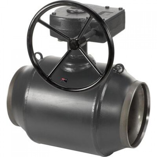 DANFOSS 065N1173 — Кран шаровой полнопроходной JIP WW, DN 350, PN 25, T макс 180 ℃, ручной редукторный привод, корпус — сталь P235GH 