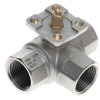 РИДАН 082G5419R — Кран шаровой двухпозиционный AMZ-113R PN40, DN20, Kvs 45, Tmax110 °C, Rp3/4, корпус CW617N, трехходовой 