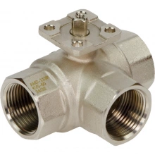 РИДАН 082G5420R — Кран шаровой двухпозиционный AMZ-113R PN40, DN25, Kvs 60, Tmax 110 °C, Rp1, корпус CW617N, трехходовой 082G5420R