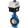 DANFOSS 082G7361 — Затвор дисковый поворотный VFY-WA с центрирующими проушинами, PN10, DN25, корпус GG25, диск — чугун GGG40, уплотнение EPDM, с электроприводом AMB-Y 