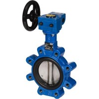 DANFOSS 082X3082 — Затвор дисковый поворотный VFY-LG с резьбовыми проушинами, PN16, DN500, корпус GGG40, диск — чугун GGG40, уплотнение EPDM, с редуктором 082X3082