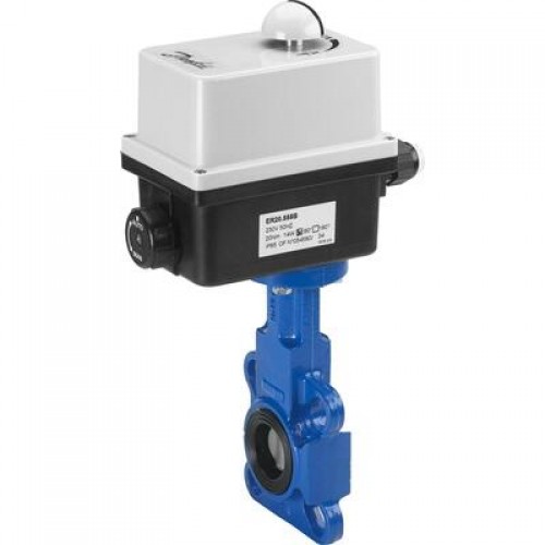DANFOSS 082X3103 — Затвор дисковый поворотный VFY-WA с центрирующими проушинами, PN16, DN600, корпус GGG40, диск — чугун GGG40, уплотнение EPDM, с электроприводом AMB-Y VT2400 