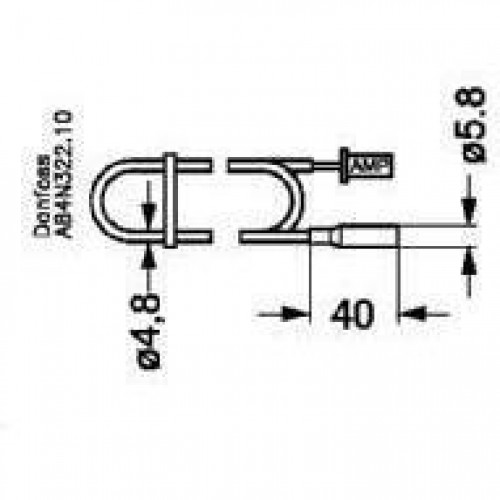 DANFOSS AKS12 Датчик темературы , 8500 мм, AMP 
