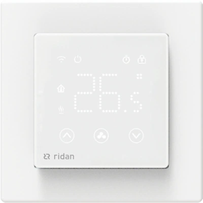 РИДАН 088L1141R — Электронный комнатный термостат RSmart-SW с Wi-Fi подключением 230V, белый 088L1141R