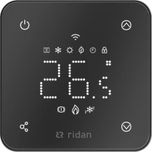 РИДАН 088L1144R — Электронный комнатный термостат RSmart-FB с Wi-Fi подключением 230V, черный 088L1144R