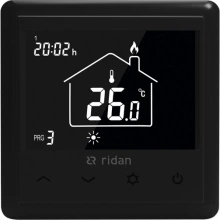 РИДАН 088U0628R — Электронный комнатный термостат WT-RB с подключением 230V, черный 088U0628R