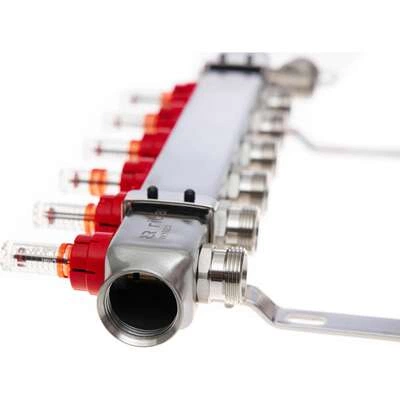 РИДАН 088U0956R — Комплект коллекторов SSM-6RF set с расходомерами и кронштейнами, 6 контуров 088U0956R РИДАН 088U0956R — Комплект коллекторов SSM-6RF set с расходомерами и кронштейнами, 6 контуров 088U0956R