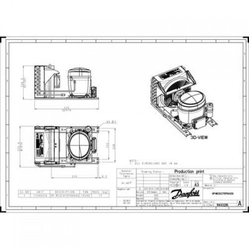 DANFOSS OP-MCGC007FRA00G агрегат компр.-конд. 