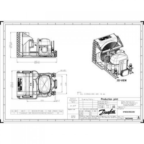 DANFOSS OP-MCGC015SCA01G Агрегат компр.-конд. 
