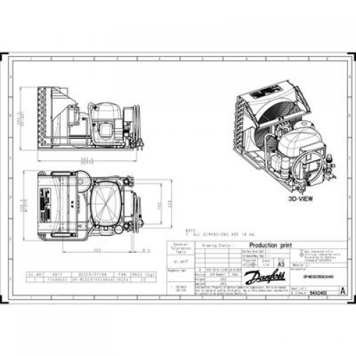 DANFOSS OP-MCGC015SCA04G Агрегат компр.-конд. 