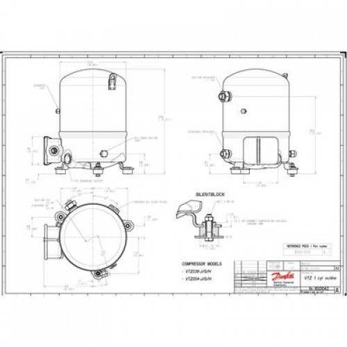 DANFOSS VTZ038AGNR1A Компрессор 
