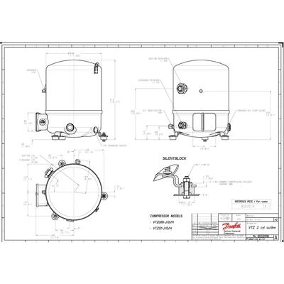 DANFOSS VTZ121-G Компрессор 120B0004 DANFOSS VTZ121-G Компрессор 120B0004