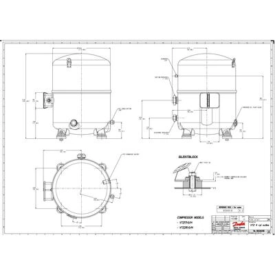 DANFOSS VTZ215AGNR1A Компрессор 120B0006 DANFOSS VTZ215AGNR1A Компрессор 120B0006