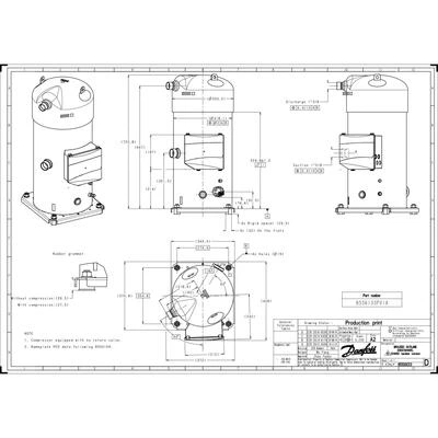 DANFOSS SH485B4ABA Компрессор спиральный 120H1064 DANFOSS SH485B4ABA Компрессор спиральный 120H1064