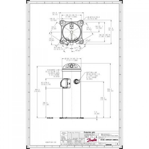 DANFOSS HCP109T4LC6 Компрессор спиральный 