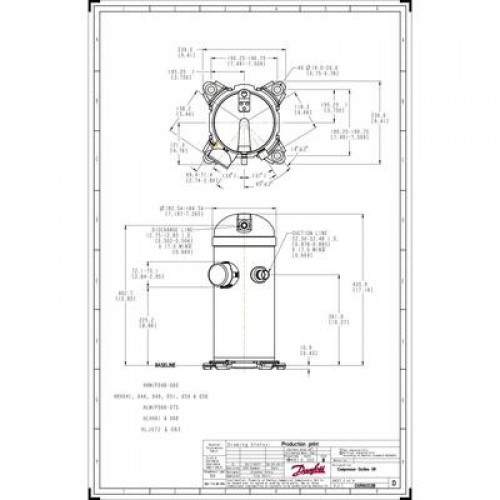 DANFOSS HRP060T4LP6 компрессор спиральный 