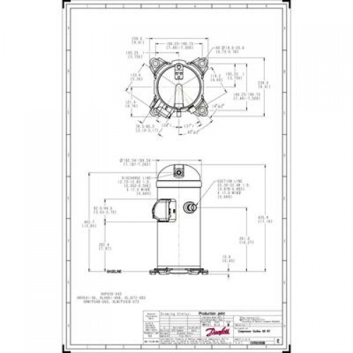 DANFOSS HLP072T4LC6 Компрессор спиральный 