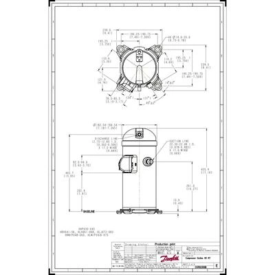 DANFOSS HLP072T4LC6 Компрессор спиральный 121L1756 DANFOSS HLP072T4LC6 Компрессор спиральный 121L1756