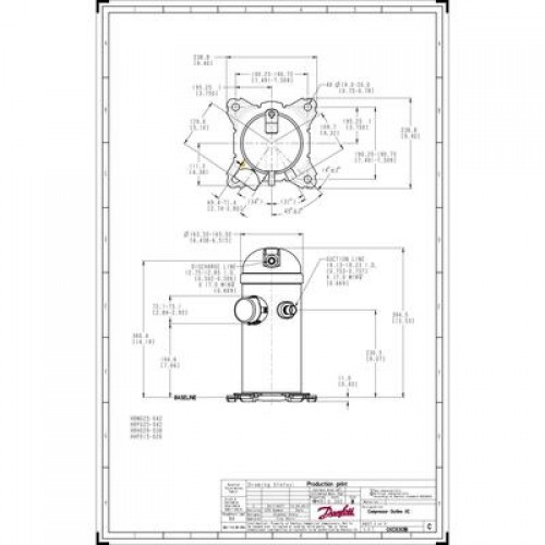 DANFOSS HRM042T4LP6 Компрессор спиральный 