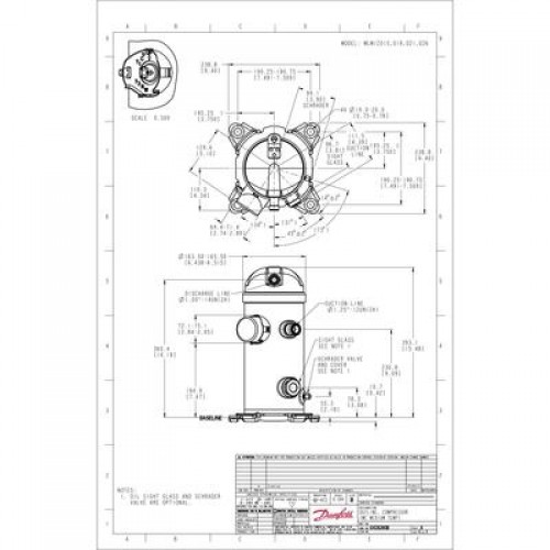 DANFOSS MLZ021T4LT9A Компрессор спиральный 