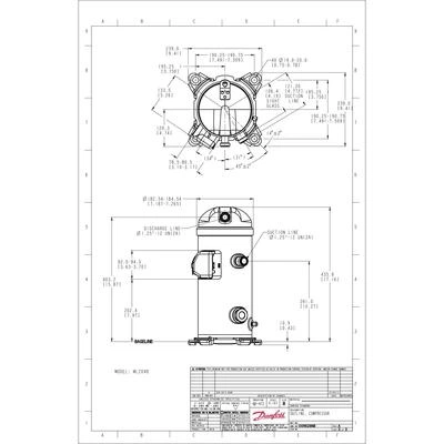 DANFOSS MLZ030T4LQ9A Компрессор спиральный 121L8766 DANFOSS MLZ030T4LQ9A Компрессор спиральный 121L8766