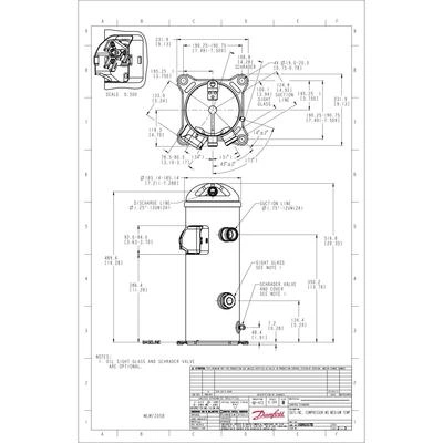 DANFOSS MLZ058T4LQ9A Компрессор спиральный 121L8818 DANFOSS MLZ058T4LQ9A Компрессор спиральный 121L8818
