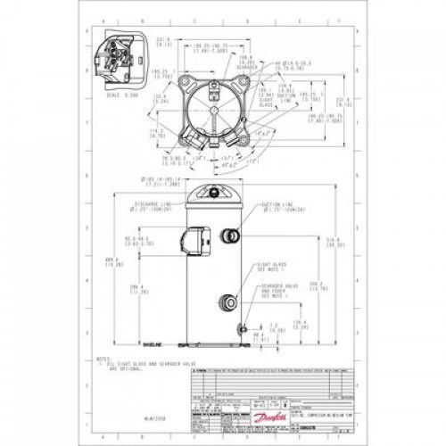 DANFOSS MLZ076T4LQ9A Компрессор спиральный 