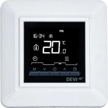 DEVI DEVIreg Opti 140F1055 — Программируемый терморегулятор со встроенными программами таймера, белый 140F1055