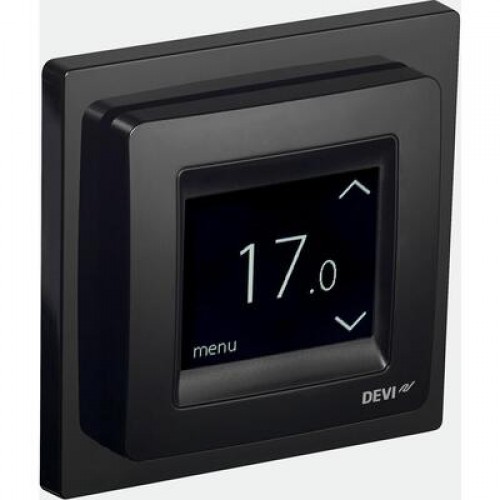 DEVI DEVIreg Touch 140F1069 — Программируемый терморегулятор с сенсорным дисплеем, черный 