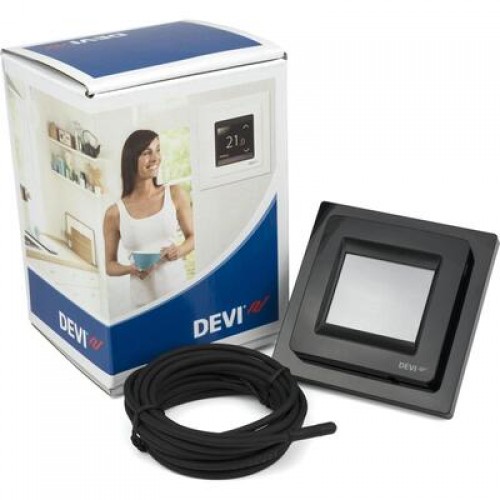 DEVI DEVIreg Touch 140F1069 — Программируемый терморегулятор с сенсорным дисплеем, черный 