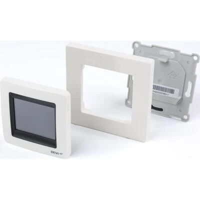 DEVI DEVIreg Touch 140F1071 — Программируемый терморегулятор с сенсорным дисплеем, полярно-белый 140F1071 DEVI DEVIreg Touch 140F1071 — Программируемый терморегулятор с сенсорным дисплеем, полярно-белый 140F1071