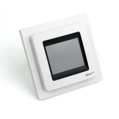 DEVI DEVIreg Touch 140F1071 — Программируемый терморегулятор с сенсорным дисплеем, полярно-белый 140F1071 DEVI DEVIreg Touch 140F1071 — Программируемый терморегулятор с сенсорным дисплеем, полярно-белый 140F1071