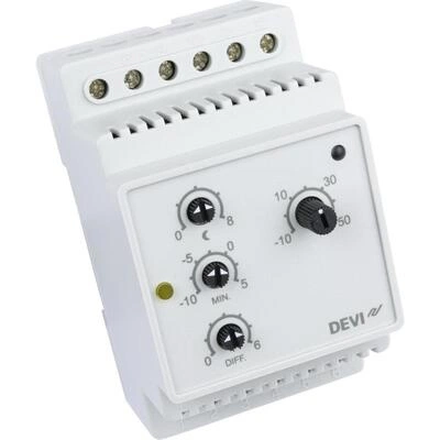 DEVI DEVIreg 316 140F1075 — Терморегулятор для систем антиобледенения с датчиком на проводе 140F1075