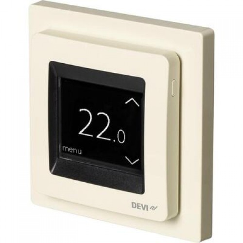 DEVI DEVIreg Touch 140F1078 — Программируемый терморегулятор с сенсорным дисплеем, бежевый 