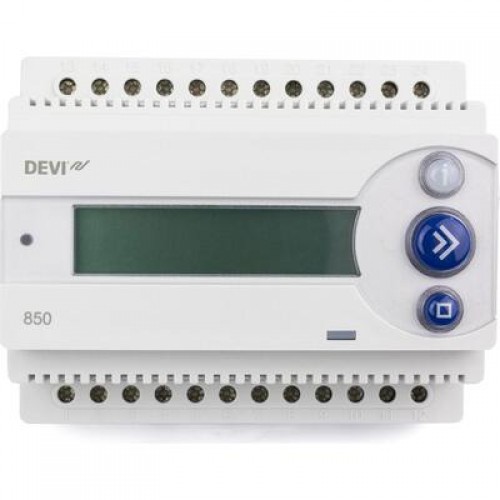 DEVI DEVIreg 850 IV 140F1084 — Программируемый микропроцессорный терморегулятор для систем снеготаяния, с блоком питания 