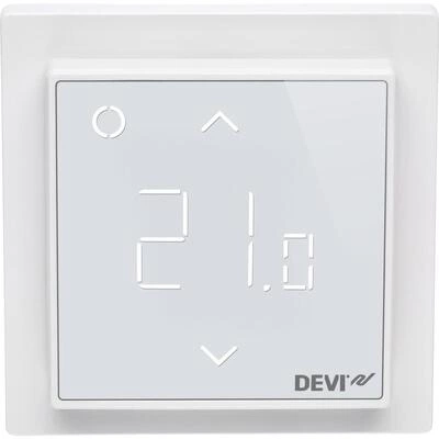 DEVI DEVIreg Smart 140F1140 — Программируемый терморегулятор интеллектуальный с Wi-Fi, полярно-белый 140F1140